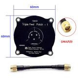 5.8GHz FPV Model Aircraft Antenna, High-Gain 8dB Flat-Panel Directional Antenna (Black, 8dB SMA Female Pin/Female Hole Dual Connector)