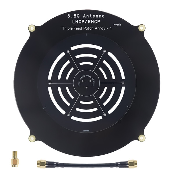 5.8GHz FPV Model Aircraft Antenna, High-Gain 8dB Flat-Panel Directional Antenna (Black, 8dB SMA Female Pin/Female Hole Dual Connector)