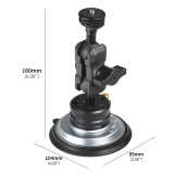 4-inch Suction Cup Holder Quick Release Large Suction Vacuum Fixed Base for Cell Phone SLR Sports Camera