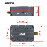 Axisflying 1.2G/3.3G 4W VTX ANALOG TERK Transmitter High Power Wireless Video Transmission