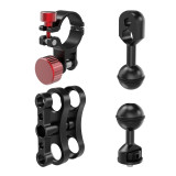 Aluminum Alloy Diving Light Mount with 1-inch Ball Head Adapter Clamp Bracket for 30-32mm Flashlights Underwater Photography Lighting