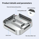 Desktop Stand for Mini M4/M4 Pro, Aluminum Desktop Dust Mount Heat Dissipation Rise Bracket Built in M.2 Hard Drive for Expansion, Laptop Cooling Holder
