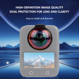 Silicone Protective Case & Screen Protector for Osmo 360, Action Camera Protector Dustproof Anti-scratch Cover, HD Tempered Glass Protective Film Accessories