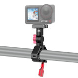 Super Clamp, Handlebar Clip with Ball Head & 1/4  Screw, Camera Mount Adapter, High Load-Bearing Motorcycle Bike Pole Tube Camera Holder