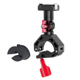 Super Clamp, Handlebar Clip with Ball Head & 1/4  Screw, Camera Mount Adapter, High Load-Bearing Motorcycle Bike Pole Tube Camera Holder