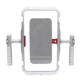 Mobile Phone Cage with Dual Handles, Aluminum Smartphone Video Rig with 4Pcs Cold Shoe Mounts, Portable Stabilizer for Videomaker