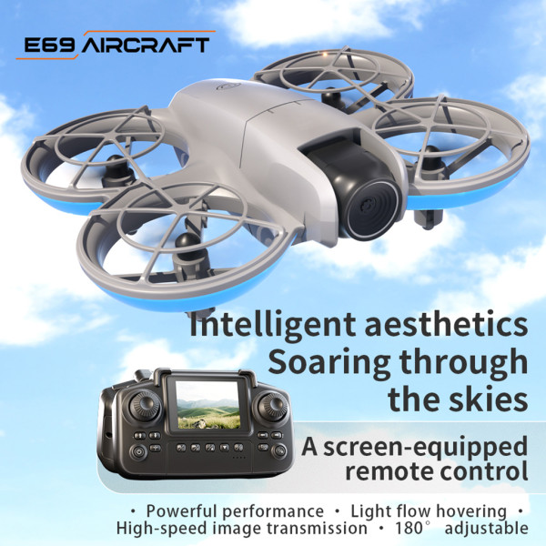 E69 Mini Drone with Screen Control, Aerial Photography, Dual Cameras, Optical Flow, Remote Control Aircraft