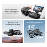 M8/M9 Brushless Drone with Screen Remote Control, Aerial Photography Dual-Camera Aircraft, Optical Flow Obstacle Avoidance Folding Aircraft