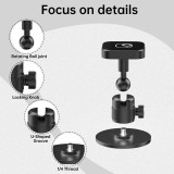 Magnetic Quick-Release Camera Mount/Lens Guard for Go Ultra, Rotatable Magnetic Gimbal Base, Reusable Adhesive Camera Bracket