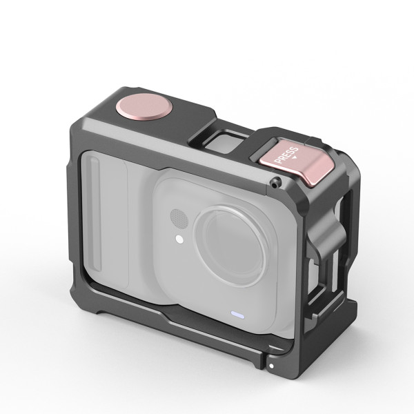 Metal Camera Cage for Go Ultra Pocket, Anti-Scratch Street Photography Protective Cage Frame with Cold Shoe, Handle