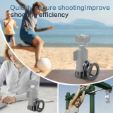 Magnetic Mount Stand for Osmo Pocket 3, 360° Adjustable Aluminum Camera Holder with 1/4'' Screw Holes/Cold Shoe, Expansion Adapter Bracket