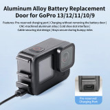 Camera Battery Door Replacement with Cold Shoe, Quick Release Side Door Battery Cover Compatible with Hero 13/12/11/10/9 Action Camera