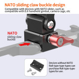 Magnetic Quick Release Mount with NATO Clamp Rail, Aluminum Alloy Base Bracket Holder, Adjustable Camera Mount Adapter for Cameras Cage, Monitor