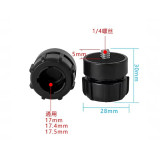 1/4 Screw to 17mm Ball Mount Base Stand Interface Socket Joint, Ball Head Connector Adapter for Tripod Monitor, Tablet, Phone, Camera Mounting Accessories