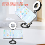 2 in 1 Double-sided Magnetic Phone Holder & Selfie Stick, Aluminum Foldable Cell Phone Stand Desktop Mount Bracket for Mate80/P90/Phone 17/16/15/14 Series