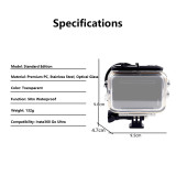 50M Invisible Diving Case, Quick-Release Waterproof Case for OMSO 360/ X4 Air/Go Ultra Camera