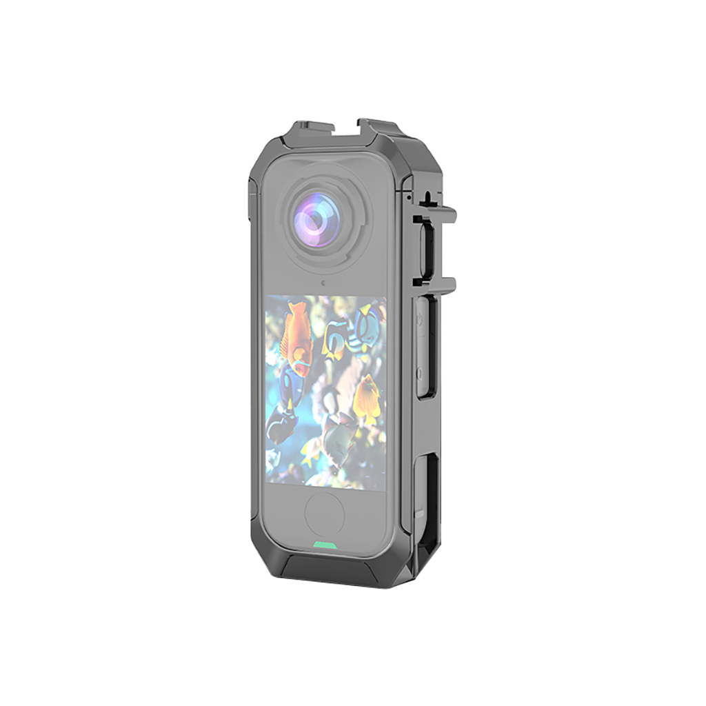 Metal Camera Cage for X4 Air, Anti-Scratch Protective Frame with Magnetic Base, Cold Shoe for Light Microphone Accessories