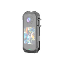Metal Camera Cage for X4 Air, Anti-Scratch Protective Frame with Magnetic Base, Cold Shoe for Light Microphone Accessories