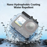 Diving Case for Action 6/Max 2 Camera, Waterproof Cases with Cold Shoe Mount Adapter, High-transparency Camera Protective Housing Shell