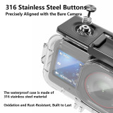 Diving Case for Action 6/Max 2 Camera, Waterproof Cases with Cold Shoe Mount Adapter, High-transparency Camera Protective Housing Shell