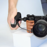 Camera Top Handle & Side Handles, Quick-Release Electronic Control Hand Grip, Ambidextrous Cameras Shutter Button, Up and Down Adjustable