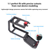 Metal Cage for DJI OSMO Action 5pro/4/3 Protective Frame Case Expansion Cold Shoe Mount 1/4  ARRI Mic Video Light Action 5pro/4/3 Accessories
