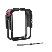 Multi-functional Camera Cage Compatible with OSMO 360, Aluminum Protective Case Expansion Frame with Cold Shoe, Magnetic Quick Release Mount Adapter