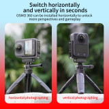 Magnetic Quick-Release Mount Adaper, Aluminum Horizontal and Vertical Photograph Bracket with Charging Contacts for Osmo 360 Cameras