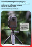 Magnetic Quick-Release Mount Adaper, Aluminum Horizontal and Vertical Photograph Bracket with Charging Contacts for Osmo 360 Cameras