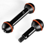 Universal Double Ball Heads Adapter, Aluminum Alloy Ball Joint Mount Holder, Camera Motorcycle Mobile Phone Extension Bracket Rod (25.4mm to 25.4mm)