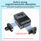 Magnetic Quick-Release Mount Adaper, Aluminum Horizontal and Vertical Photograph Bracket with Charging Contacts for Osmo 360 Cameras