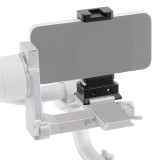 Stabilizer Phone Clip with Cold Shoe, Metal Gimbal Phone Holder Bracket Compatible with RSC2/RS3/RS4/pro/mini