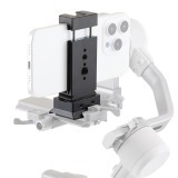Stabilizer Phone Clip with Cold Shoe, Metal Gimbal Phone Holder Bracket Compatible with RSC2/RS3/RS4/pro/mini