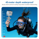 45M Waterproof Case, Diving Cover with Cold Shoe Mount for Action 6 Camera Supports Horizontal and Vertical Photograph Design