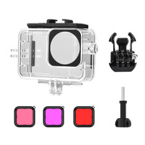 45M Waterproof Case, Diving Cover with Cold Shoe Mount for Action 6 Camera Supports Horizontal and Vertical Photograph Design
