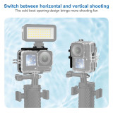 45M Waterproof Case, Diving Cover with Cold Shoe Mount for Action 6 Camera Supports Horizontal and Vertical Photograph Design