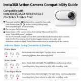 Camera Remote Controller, Cameras Remote Shutter Compatible with X5/X4/X4AIR/X3/ACE Series & Mobile Phones for Photo, Video, Time-lapse Mode