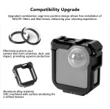 Aluminum Camera Cage, Expansion Frame Protective Case with 2 Cold Shoe Mounts, 1/4  Standard Interface for Microphones, LED Lights, Tripods