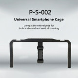 Phone Cage, Dual Handgrip Smartphone Video Rig, Hand Girp Stabilizer Filmmaking with 2 Cold Shoe Mount/Dual Grips for Creators Vlogging