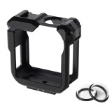 Aluminum Camera Cage, Expansion Frame Protective Case with 2 Cold Shoe Mounts, 1/4  Standard Interface for Microphones, LED Lights, Tripods