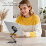 Double Magnetic Phone Holder, Magnetic Ring Phone Stand, Foldable Aluminum Tripod Mount with Climbing Buckle Design for Phone 16 15 14 13 12