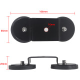 Strong Magnetic Suction Cup Holder for Car D66mm D88mm Dual Magnet Base Rubber Bracket Magnetic Mounting M10 Screw Hole for Camera Light Phone Holder Monitor Display Stand