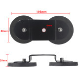 Strong Magnetic Suction Cup Holder for Car D66mm D88mm Dual Magnet Base Rubber Bracket Magnetic Mounting M10 Screw Hole for Camera Light Phone Holder Monitor Display Stand