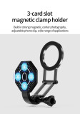 Adjustable Chest Mount Harness w Magnetic 3-Card, Magnetic Neck Brace Strap Belt, Mobile Phone Holder Compatible with Phone 17/16 series
