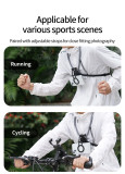 Adjustable Chest Mount Harness w Magnetic 3-Card, Magnetic Neck Brace Strap Belt, Mobile Phone Holder Compatible with Phone 17/16 series