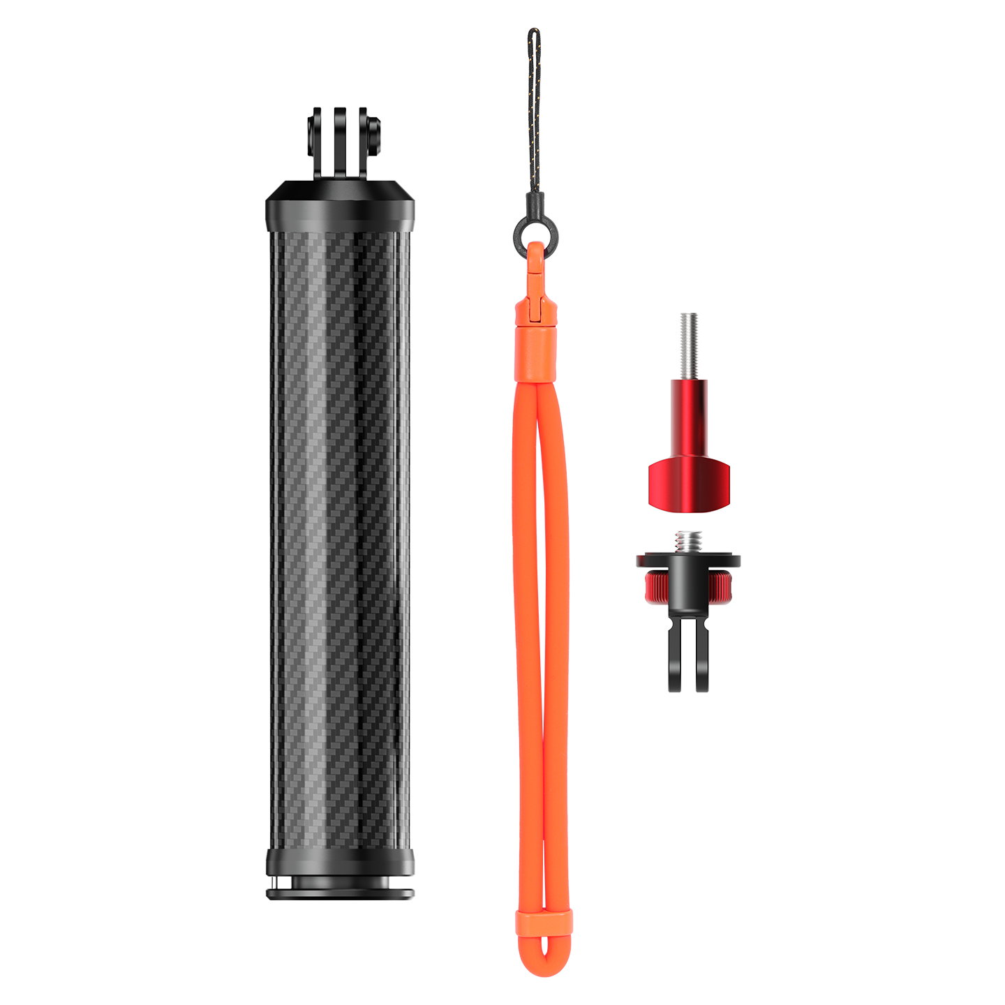 Waterproof Floating Hand Grip with 1/4'' Adapter, Camera Handle Mount Buoyancy Bar, Underwater Tripod Hand Stand Selfie Stick Pole