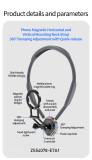 Adjustable Chest Mount Harness w 3-Card Damping Rotating, Magnetic Neck Brace Strap Belt, Mobile Phone Holder Compatible with Phone 17/16 series