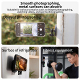 Magnetic Foldable Phone Holder with 2-Cards/1/4'' Screw/Metal Fixing Base, Aluminum Phone Stand, 400g Load Capacity for Phone 12/13/14/15 Series