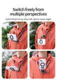 Adjustable Chest Mount Harness w 3-Card Damping Rotating, Magnetic Neck Brace Strap Belt, Mobile Phone Holder Compatible with Phone 17/16 series