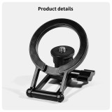 Magnetic Foldable Phone Holder with 2-Cards/1/4'' Screw/Metal Fixing Base, Aluminum Phone Stand, 400g Load Capacity for Phone 12/13/14/15 Series